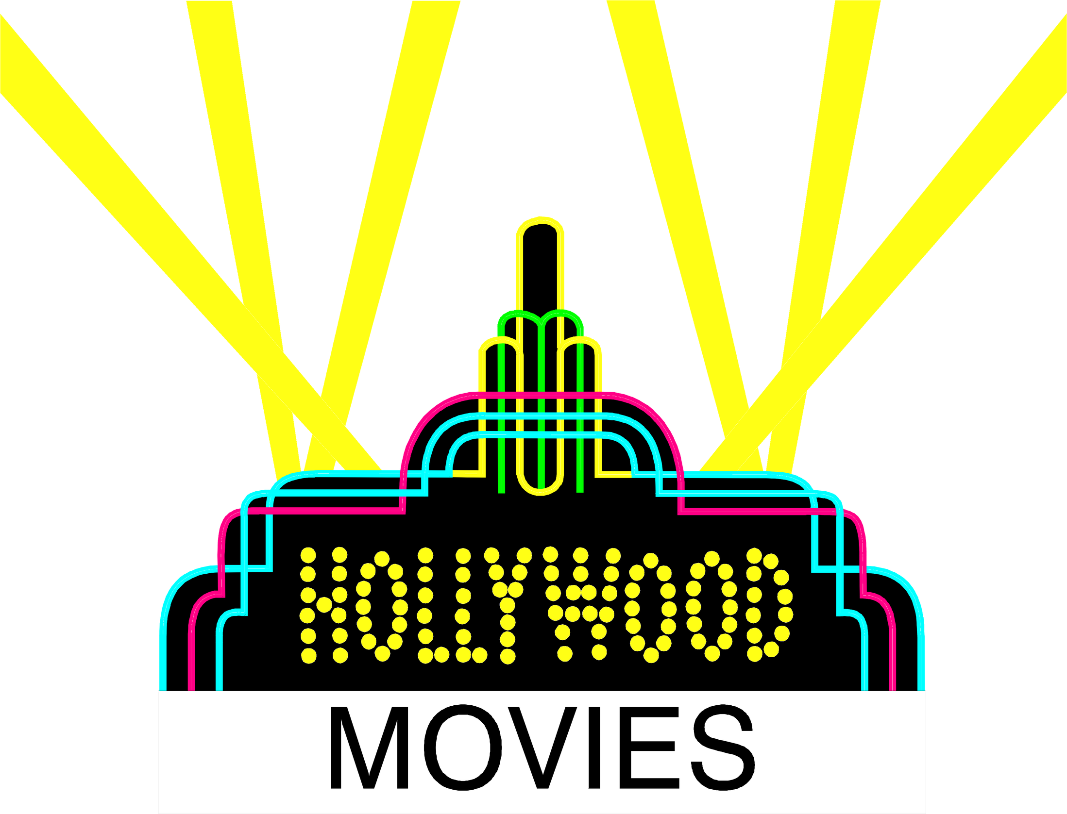 Hollywood Sign Png Free Image (black, gray, yellow, white)