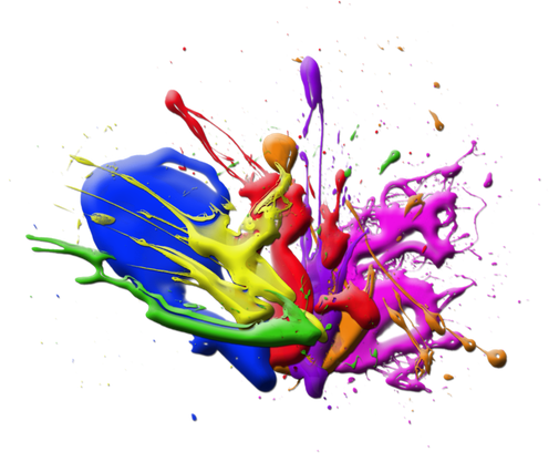 Color Paint Art Png Image (black)