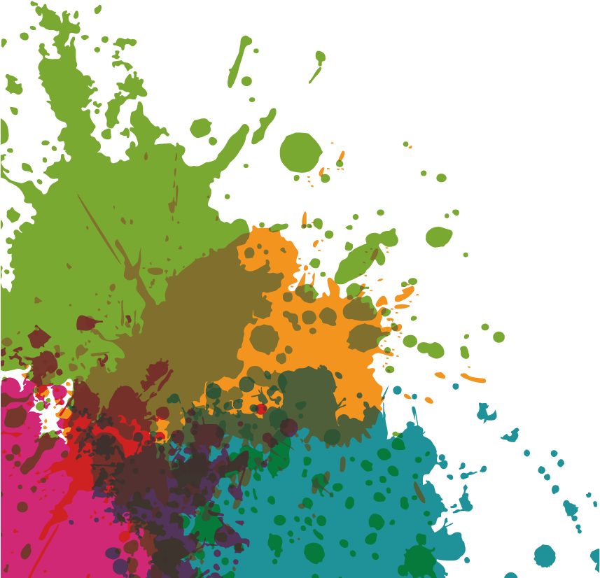 Color Splash Png Free Download (olive, teal, orange, purple, black)