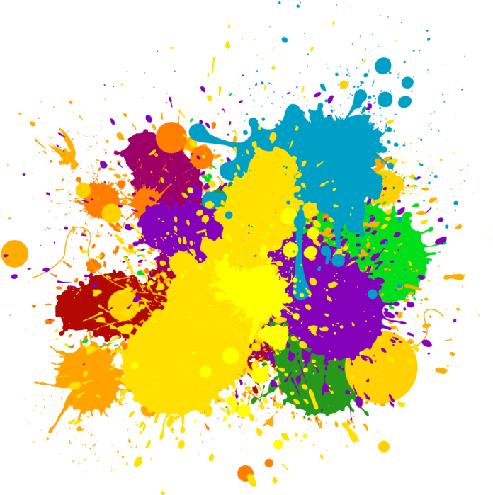 Color Splash Png Picture (yellow, teal, black, purple, gold)