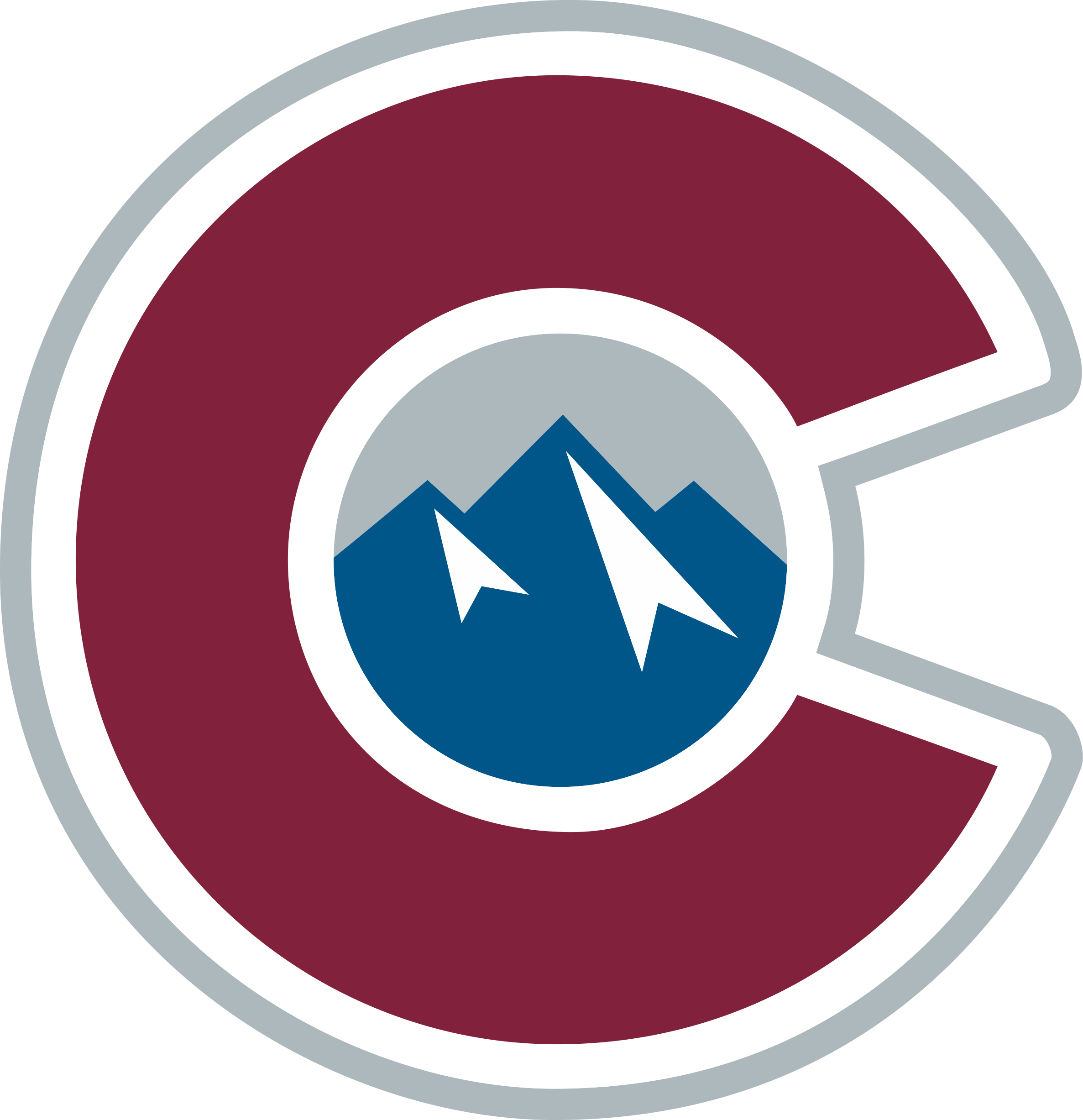 Colorado Avalanche Png File (teal, gray, white, maroon, silver)