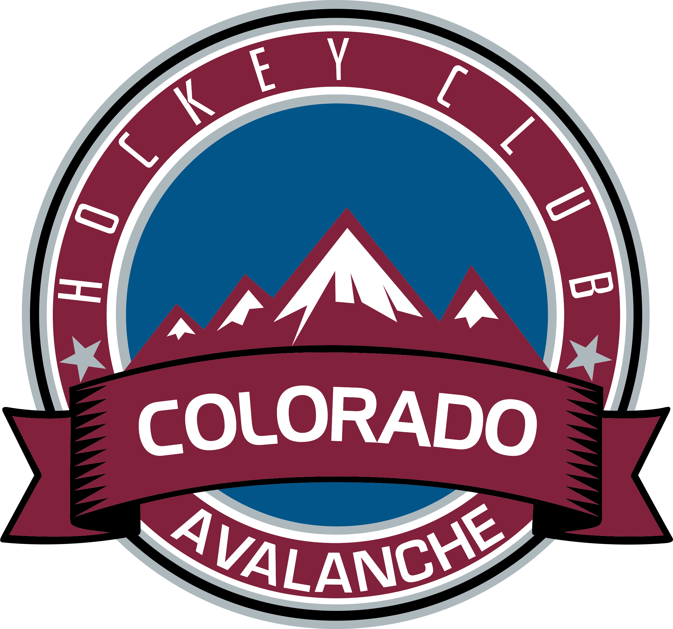 Colorado Avalanche Png (teal, gray, white, black, maroon)