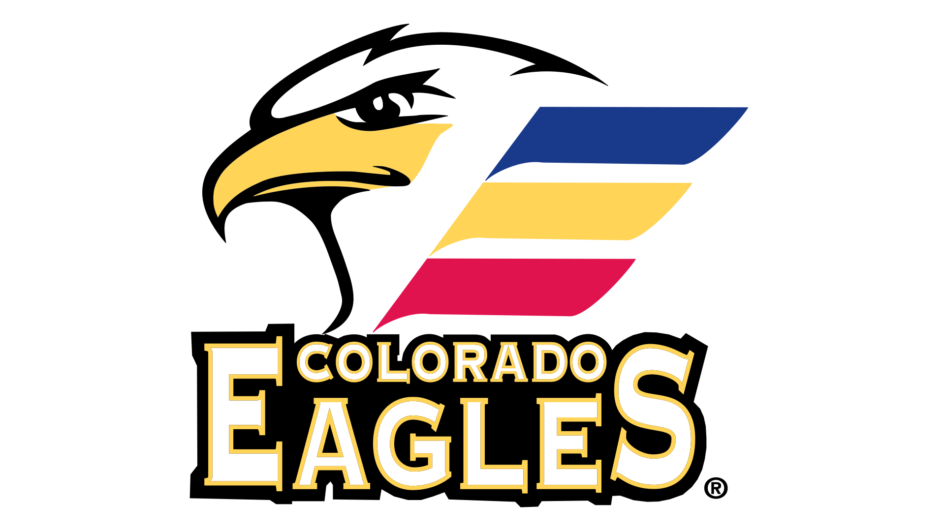 Colorado Eagles Png Pic (navy, black, white, gold, red)