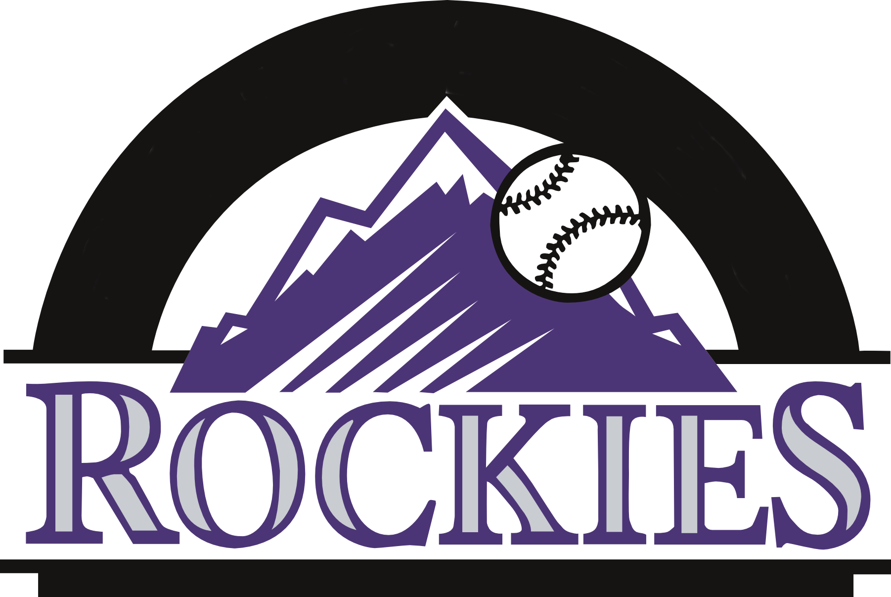 Colorado Rockies Png Clipart (black, indigo, white)