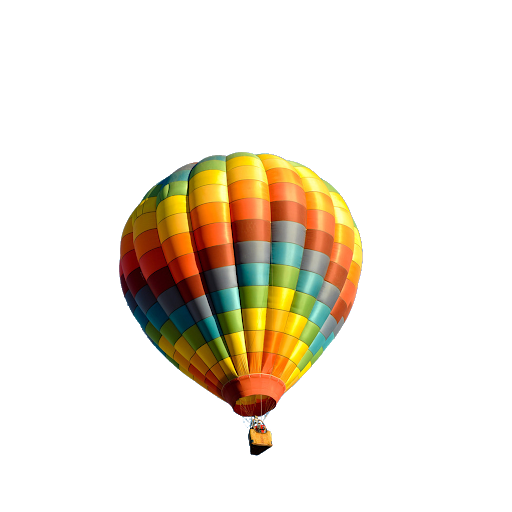 Colorful Air Balloon Download Png Image (orange, beige, black)