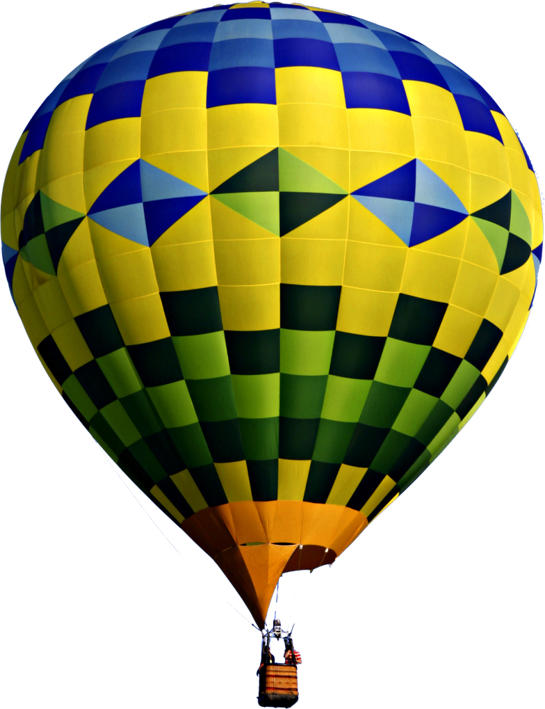 Colorful Air Balloon Png Pic (black, gold)