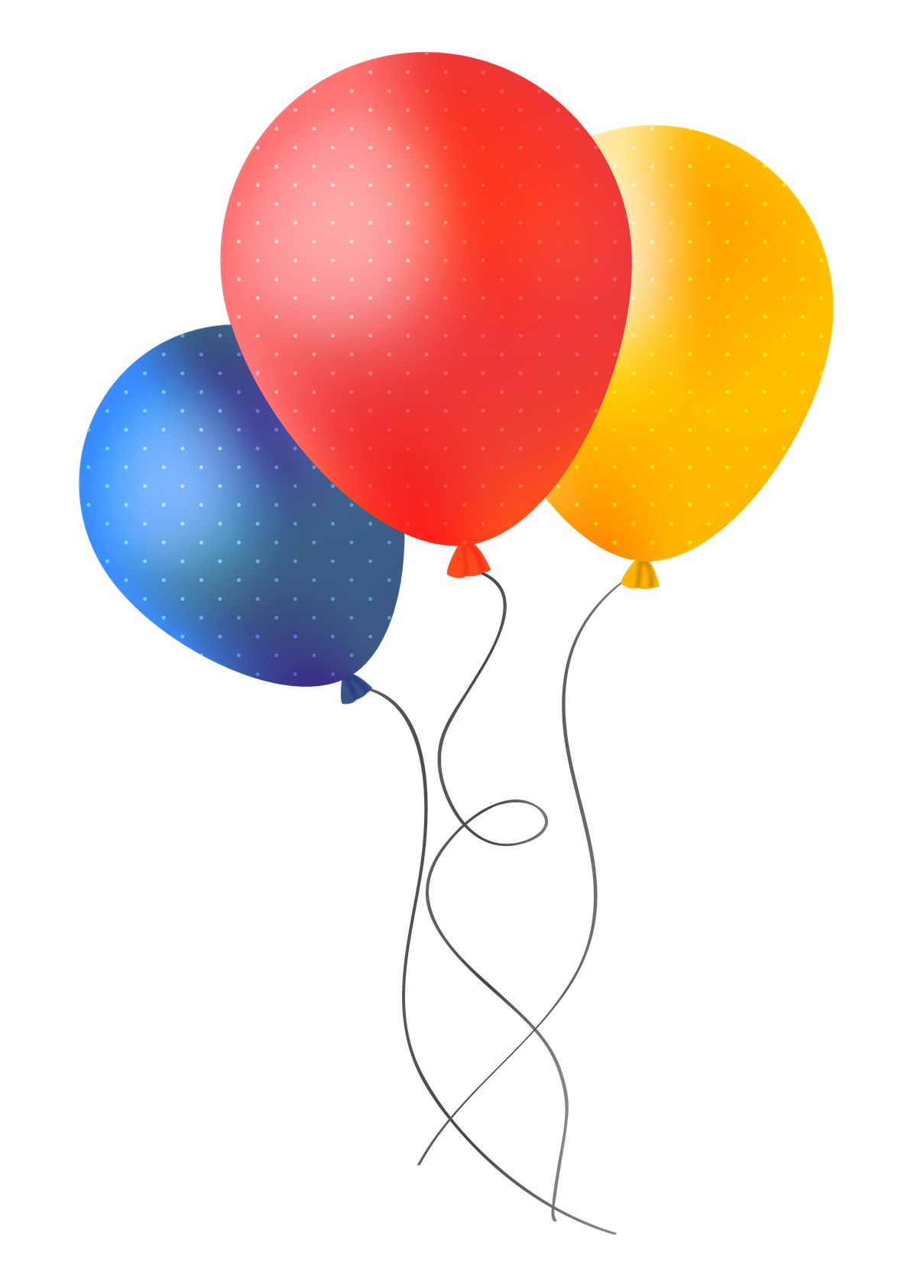 Colorful Bunch Of Balloons Png Transparent Image (orange, black, gold)