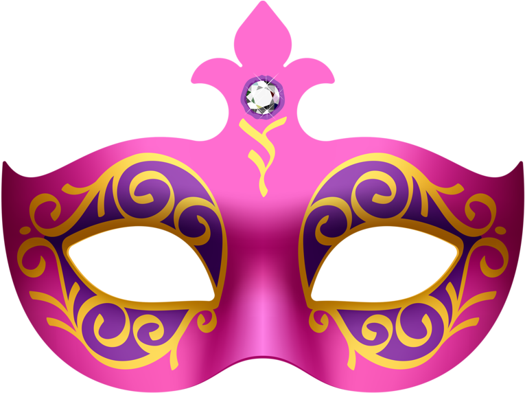 Colorful Carnival Eye Mask Png File (violet, black)