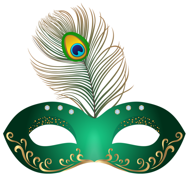 Colorful Carnival Eye Mask Png Transparent Image (black, white, teal)