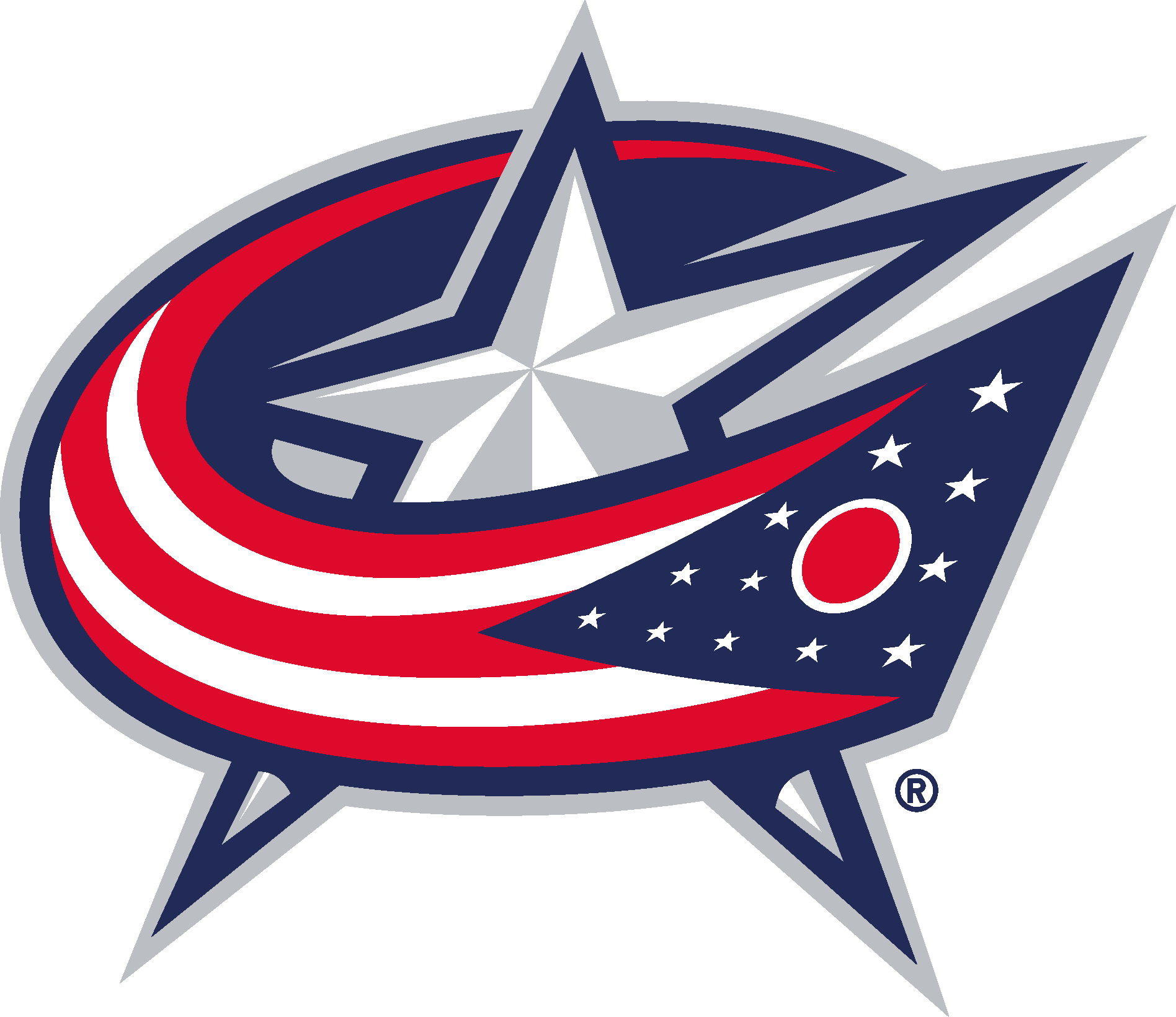 Columbus Blue Jackets Png (white, navy, silver, red)