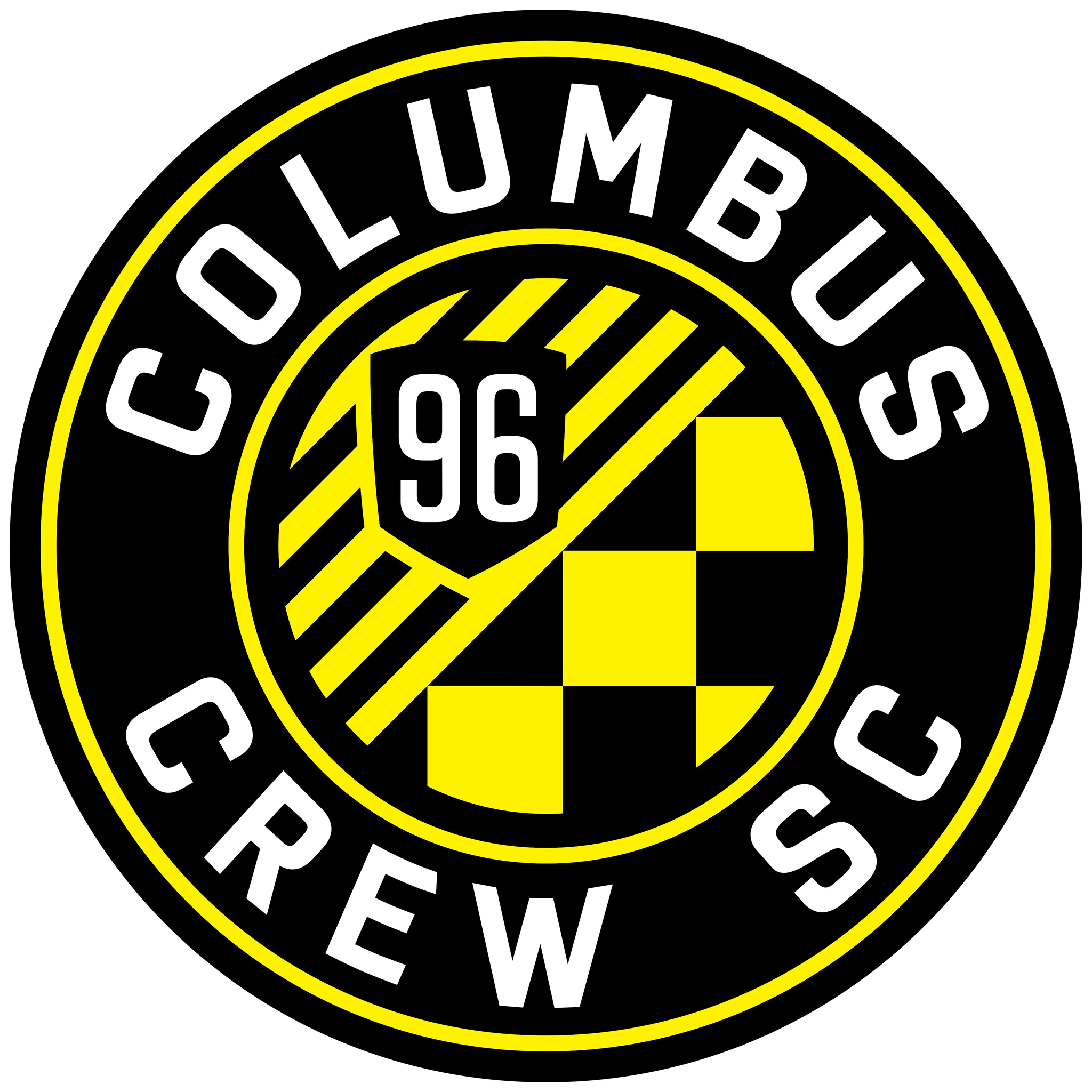 Columbus Crew Png Image (yellow, black, white)