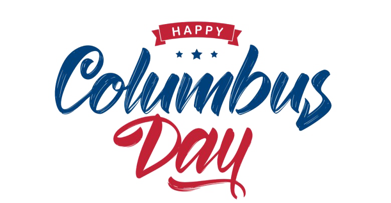 Columbus Day Transparent Png (white, navy)