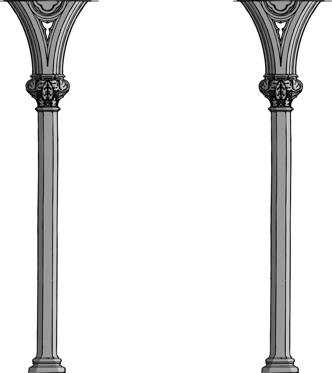 Column Png Clipart (gray, black)