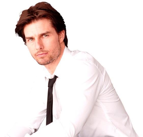 Tom Cruise Transparent Png (black, white)