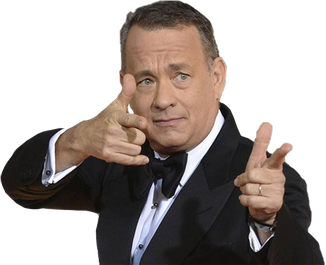 Tom Hanks Transparent Png (black)