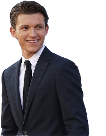 Tom Holland In Suit Png File (black)