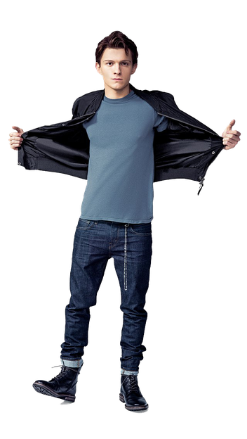 Tom Holland Png Picture (black, gray)