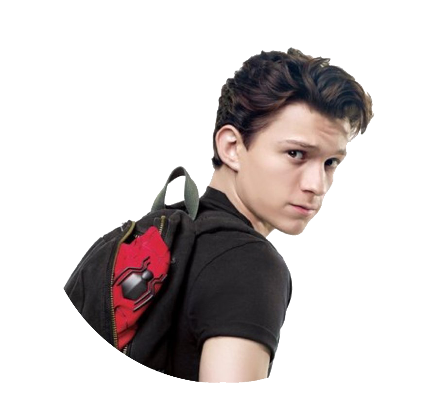 Tom Holland Png Transparent Image (black, white)