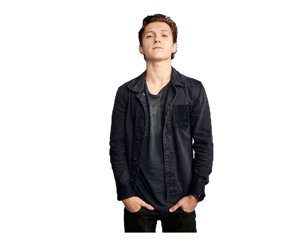 Tom Holland Transparent Background (black, white)