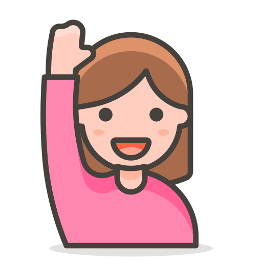 Womanraisinghand Free Transparent Png Icon Download (salmon, black, plum, pink, chocolate)