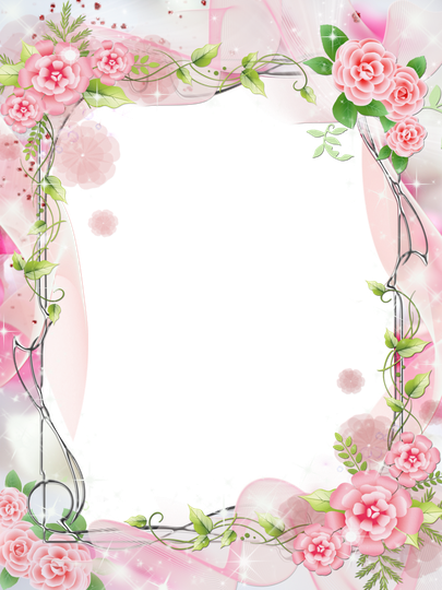 Romantic Frame Png Image (black, pink, white, beige)