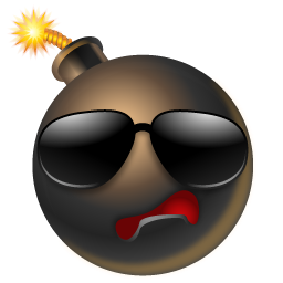 Bomb Cool Free Nobackground Png Icon Download (black)