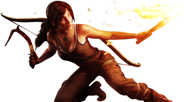 Tomb Raider Png Clipart (black, white)