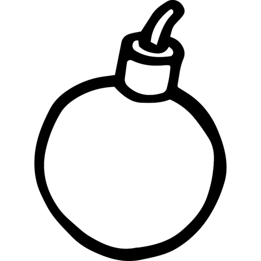 Bomb1 Free Png Icon Download (white, black, indigo, gray)