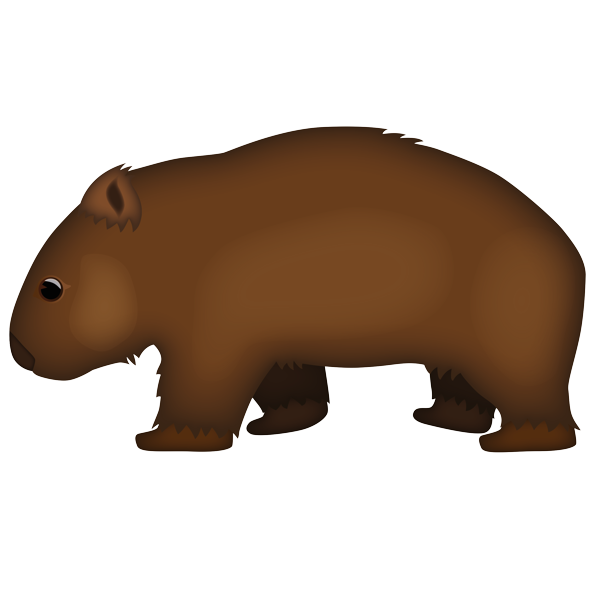 Wombats Png File (maroon, olive, white)