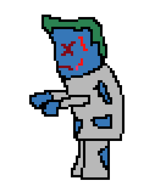 Zombie Png Isolated Transparent Image (black, silver, teal)