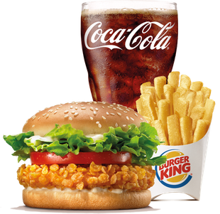 Combo Burger King Png Image (silver, black, white, maroon)