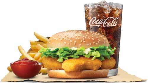 Combo Burger King Png Photos (black, pink)