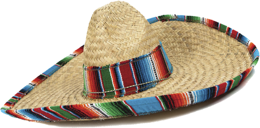 Sombrero Hat Png (black, salmon, silver)