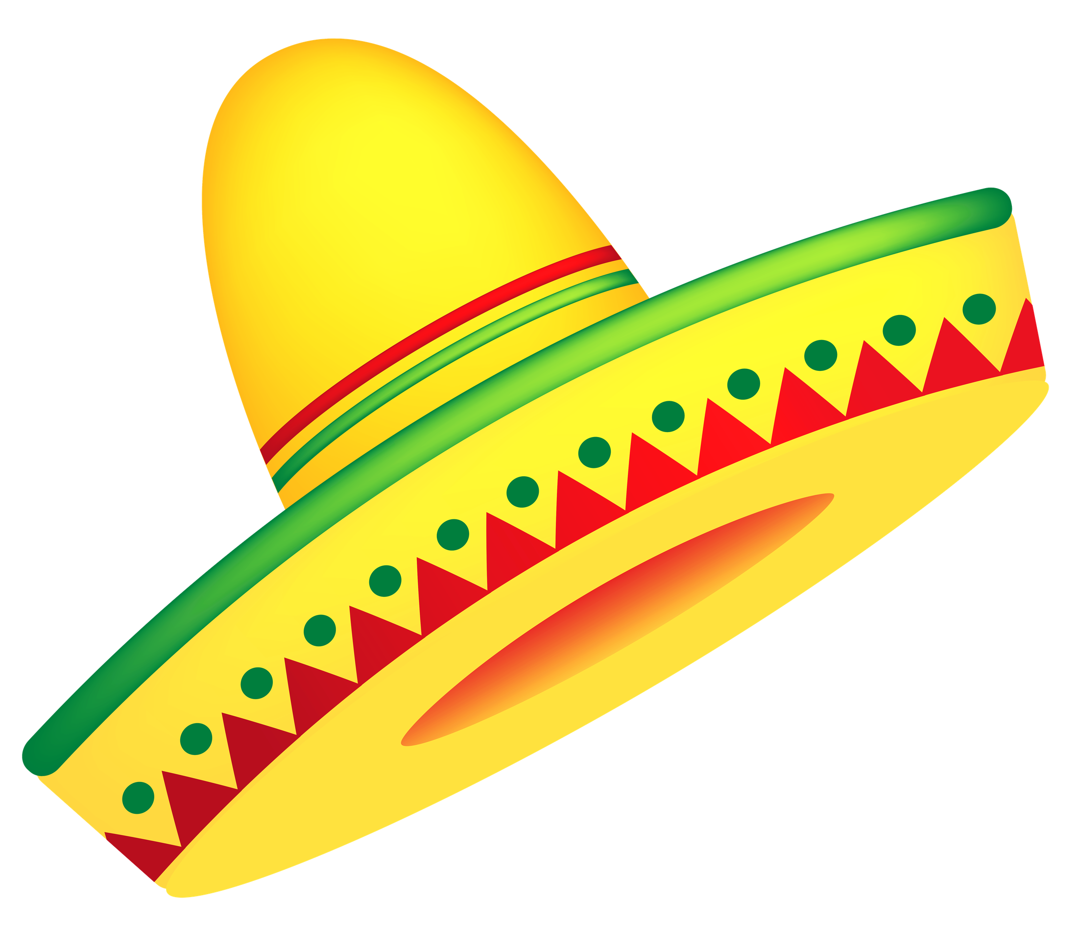 Sombrero Hat Transparent Png (black, gold, yellow)