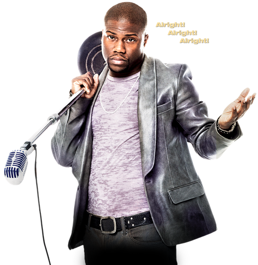 Comedian Kevin Hart Transparent Background (lavender, black)