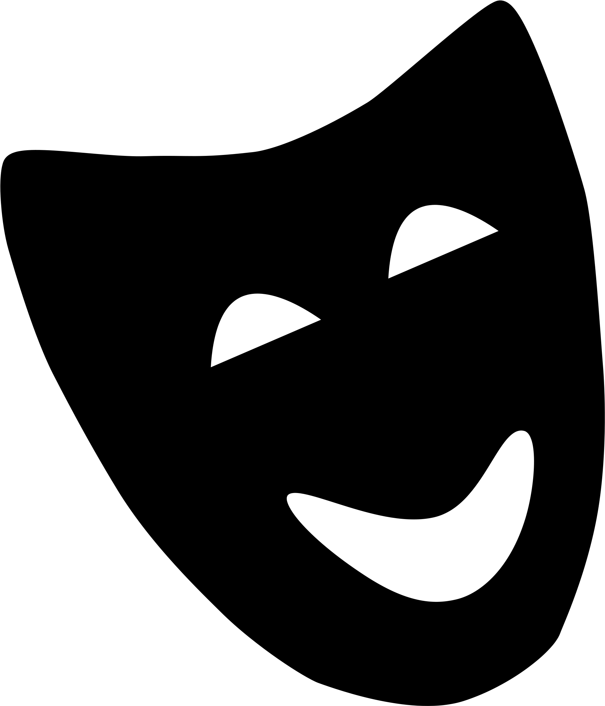 Comedy Mask Png Hd (gray, lavender, black, white)