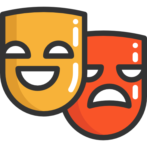 Comedy Mask Png Picture (orange, black, white, chocolate)