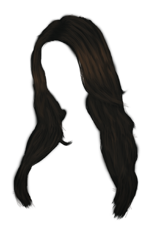 Women Hair Png Clipart (black)