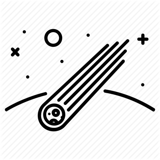 Comet Falling Png Cutout (indigo, black)