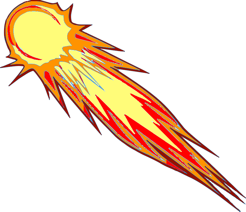 Comet Meteor Asteroid Png Clipart (beige, black, red)