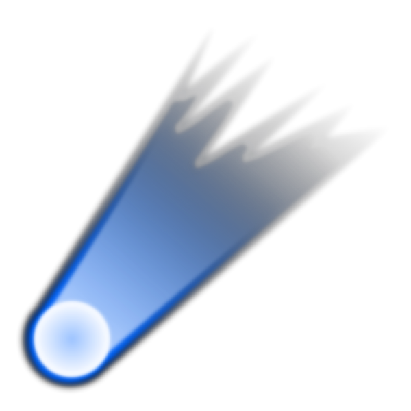 Comet Meteor Asteroid Png File (black)