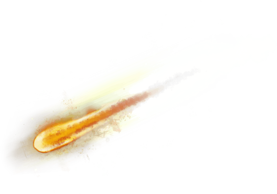 Comet Space Png Cutout (black, white)