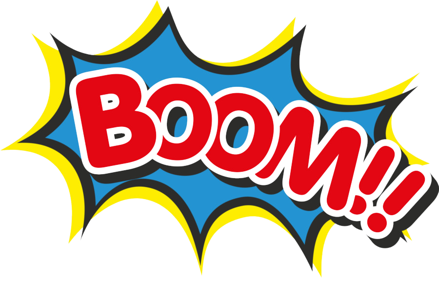 Comic Boom Png Picture (teal, red, white)