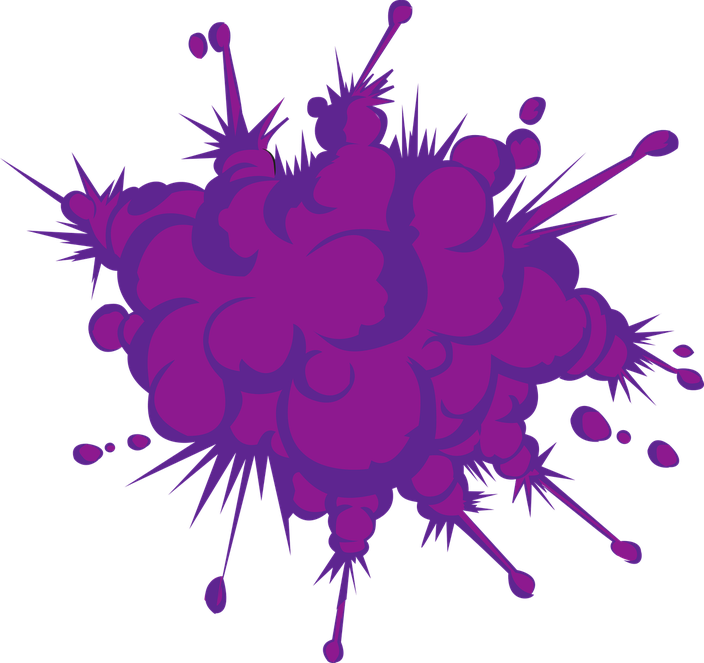 Comic Explosion Download Png Image (purple, black, indigo)