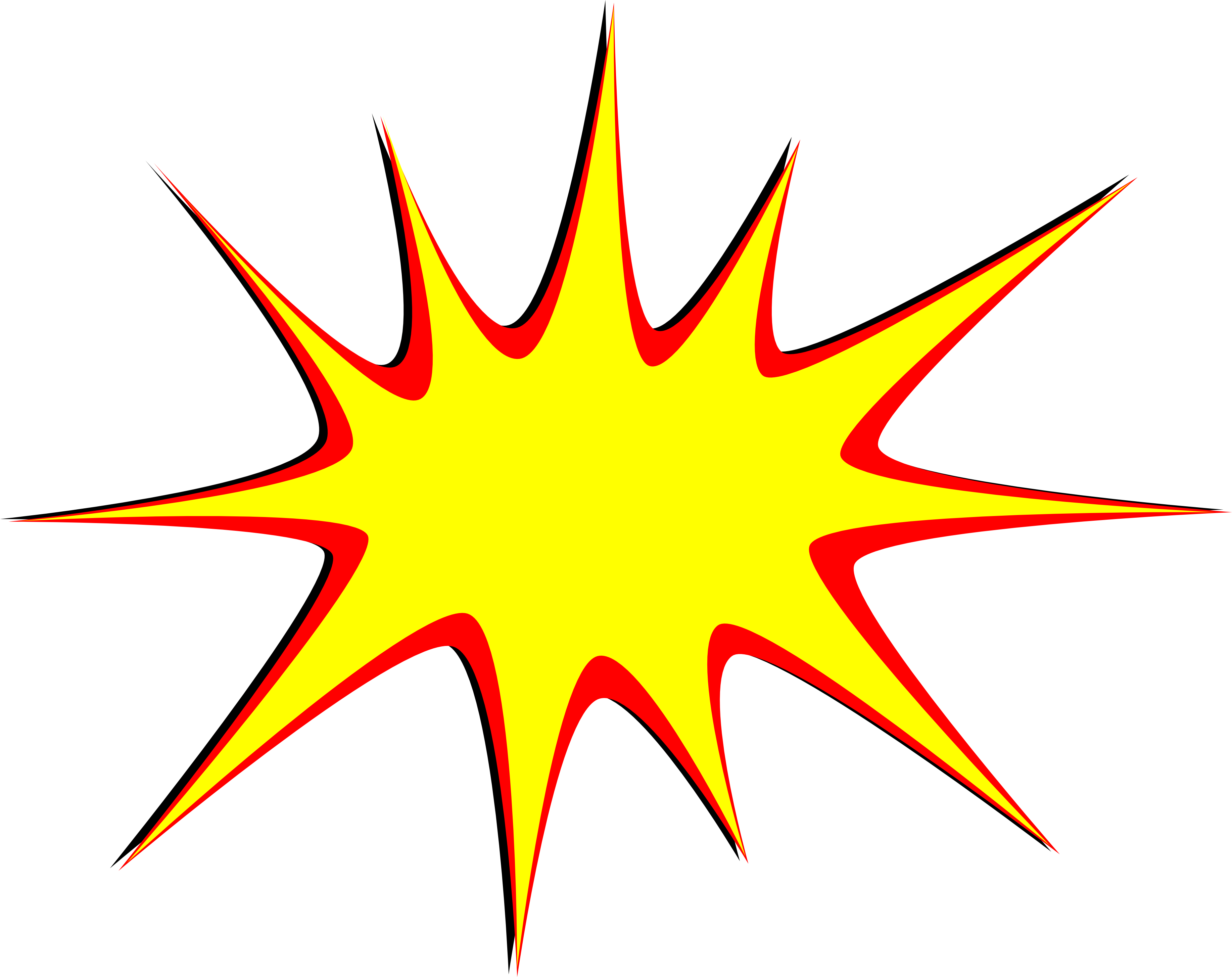 Comic Explosion Transparent Png (yellow, white, gold, red)