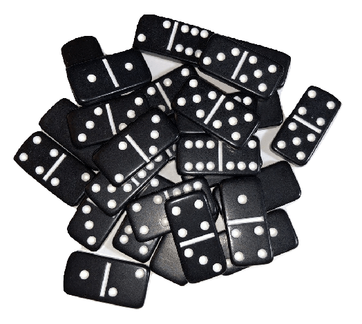 Dominoes Transparent Isolated Images Png (black, gray, white)