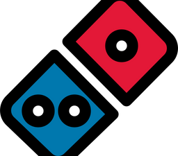 Dominos Logo Png Image Hd 256X225 (black, teal, red, white)