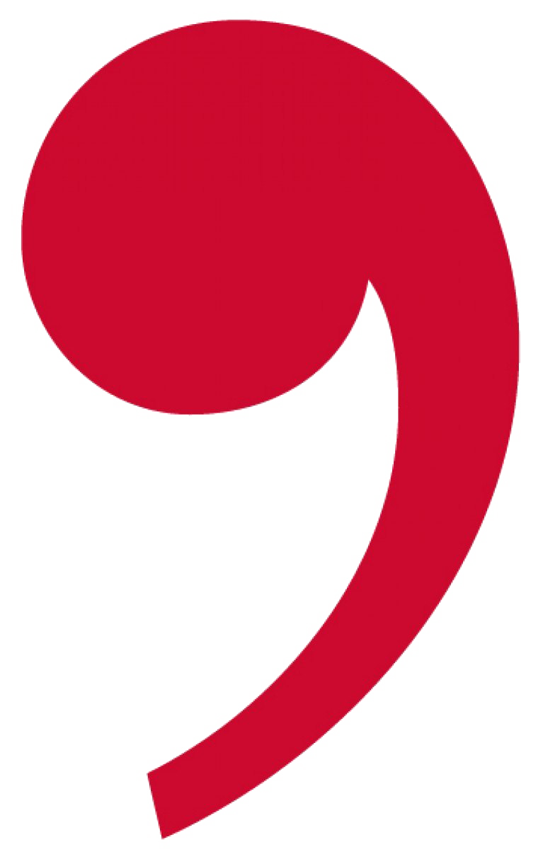 Comma Png File (white, red)