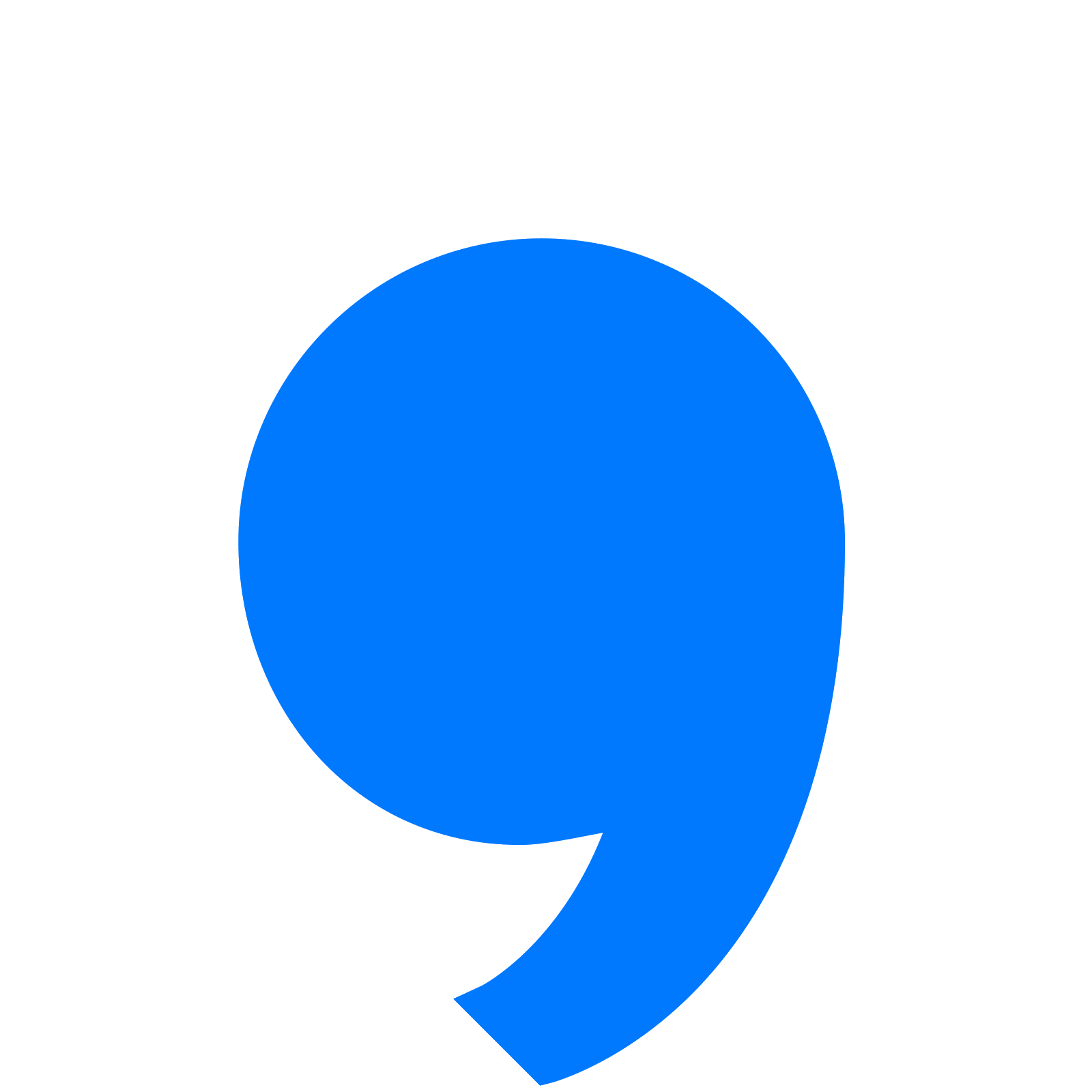 Comma Png Transparent Picture (blue, black)