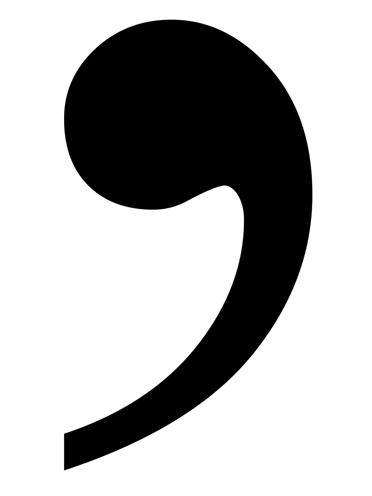 Comma Transparent Png (black)